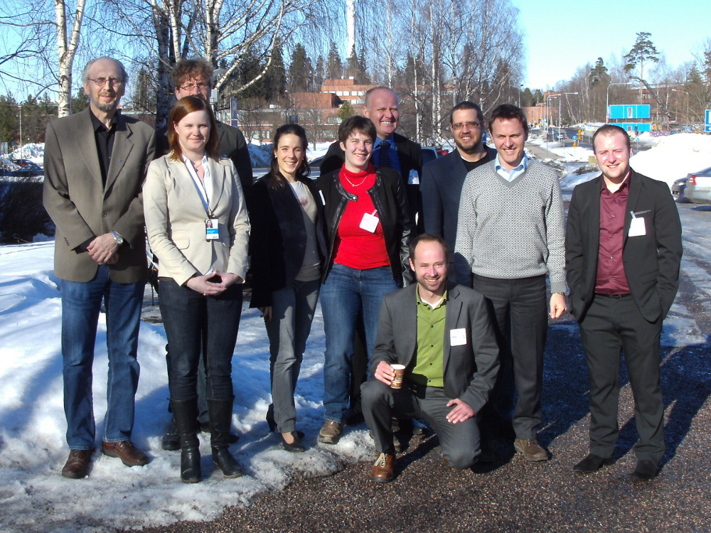 group photo (1st annual progress meeting, biofoambark, espoo, finland)